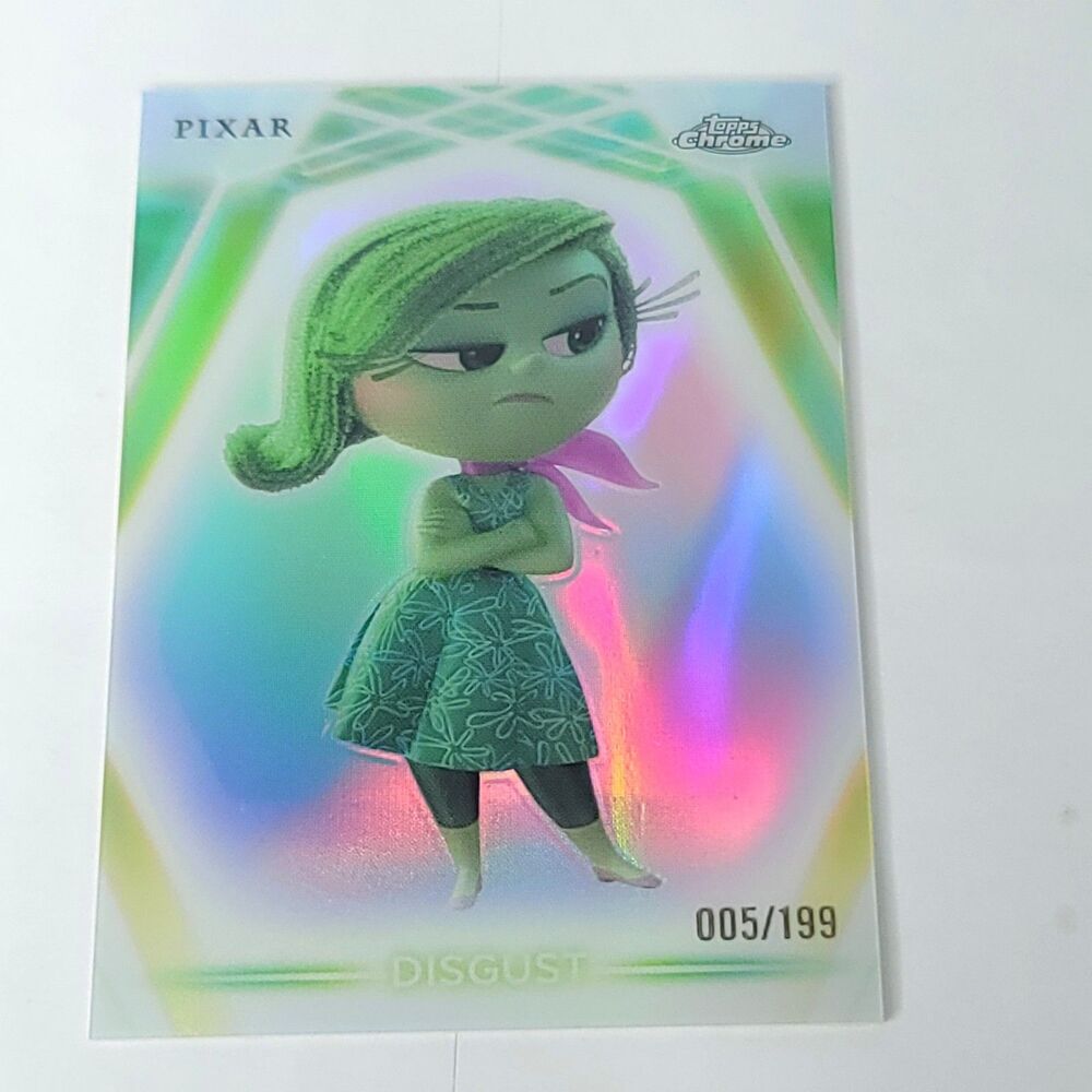 Disgust Topps 2026 Disney Neon Holo Chrome Refractor Limited 005/199 CNE